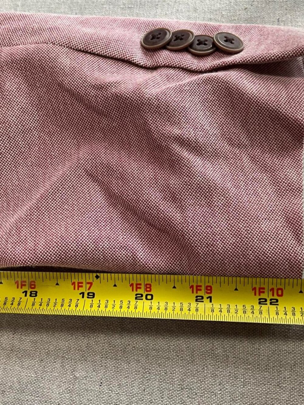 Mens Michael Kors Pink Two Button Cotton Blend Lightweight Sport Blazer (40S) - Picture 9 of 13